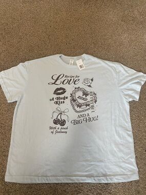 Recipe for Love Graphic Tee - Light Blue
